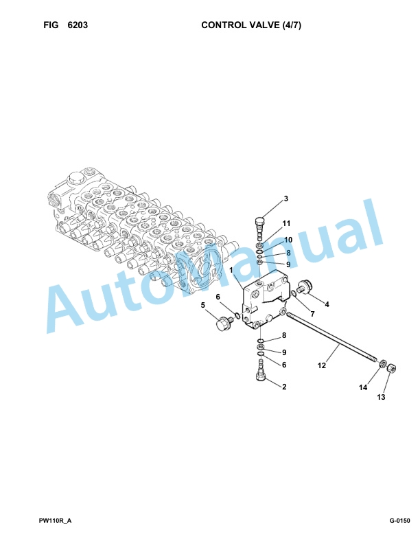 Komatsu PW110R-1 Hydraulic Excavator Parts Manual 2260000282-UP-4