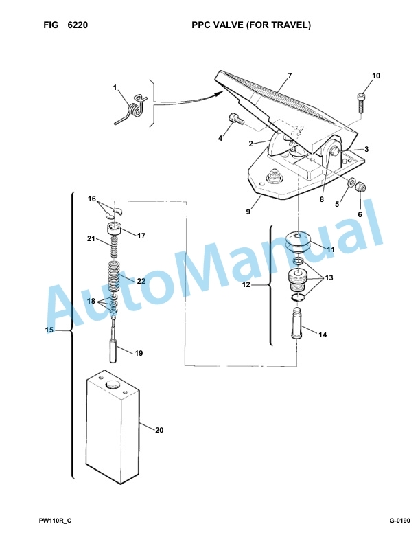 Komatsu PW110R-1 Hydraulic Excavator Parts Manual 2260010122-UP-4