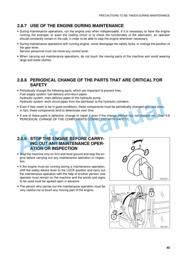 Komatsu PW110R-1 Wheeled Excavator Operation and Maintenance Manual WEAM000504-2