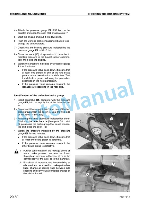 Komatsu PW110R-1 Wheeled Excavator Shop Manual WEBM000800-3