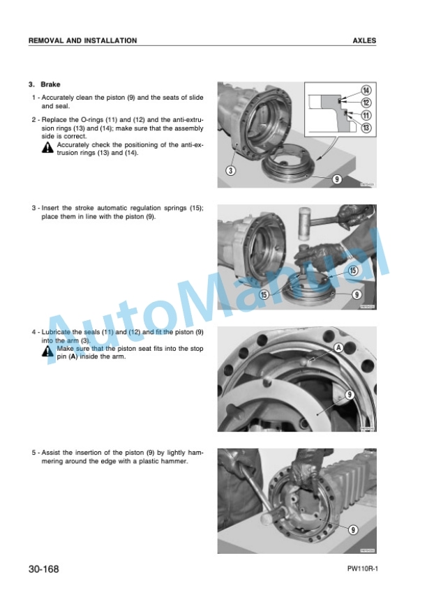 Komatsu PW110R-1 Wheeled Excavator Shop Manual WEBM000800-5