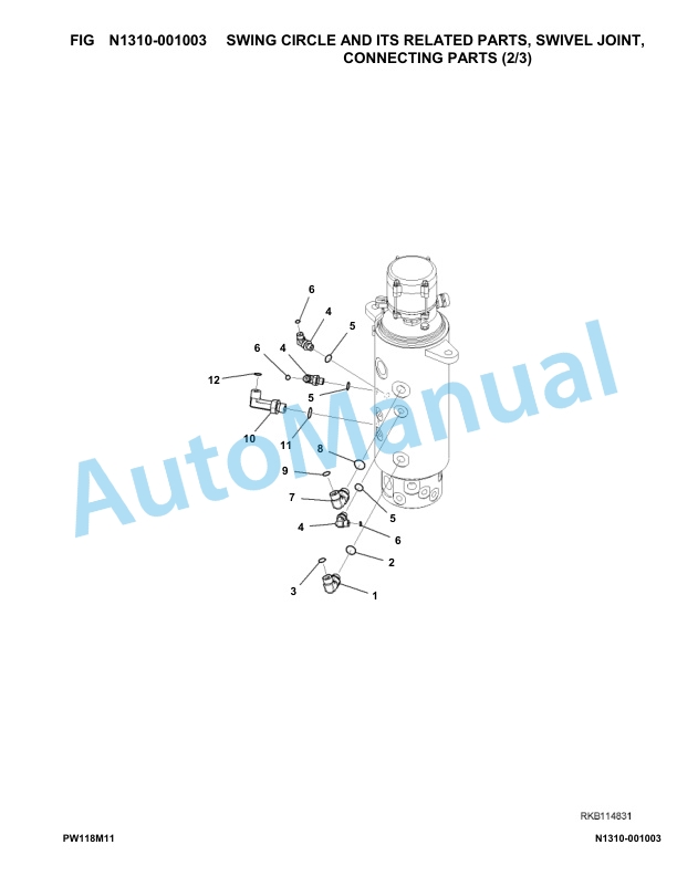 Komatsu PW118MR-11 Hydraulic Excavator Parts Manual F30003-UP-4