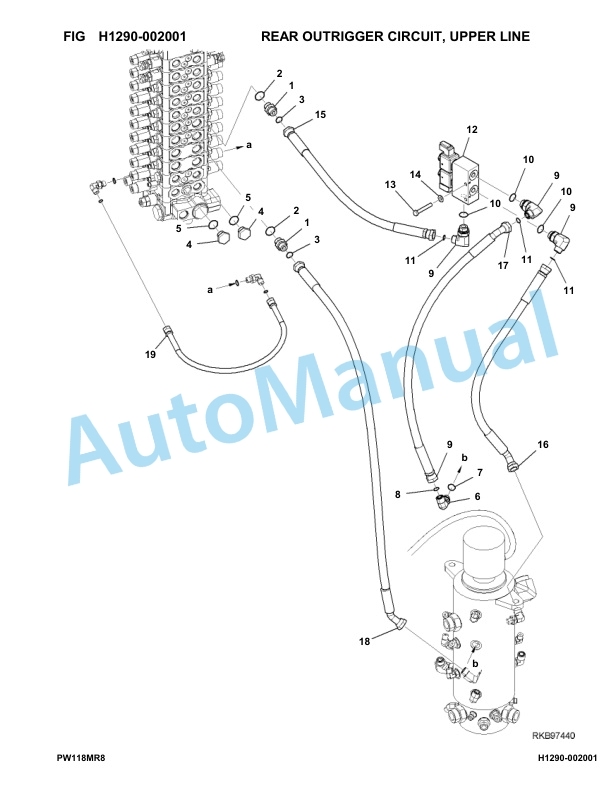 Komatsu PW118MR-8 Hydraulic Excavator Parts Manual F00003-UP-3