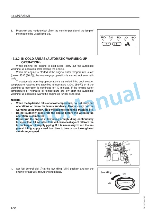 Komatsu PW130ES-6K Hydraulic Excavator Operation and Maintenance Manual EEAM005605-3