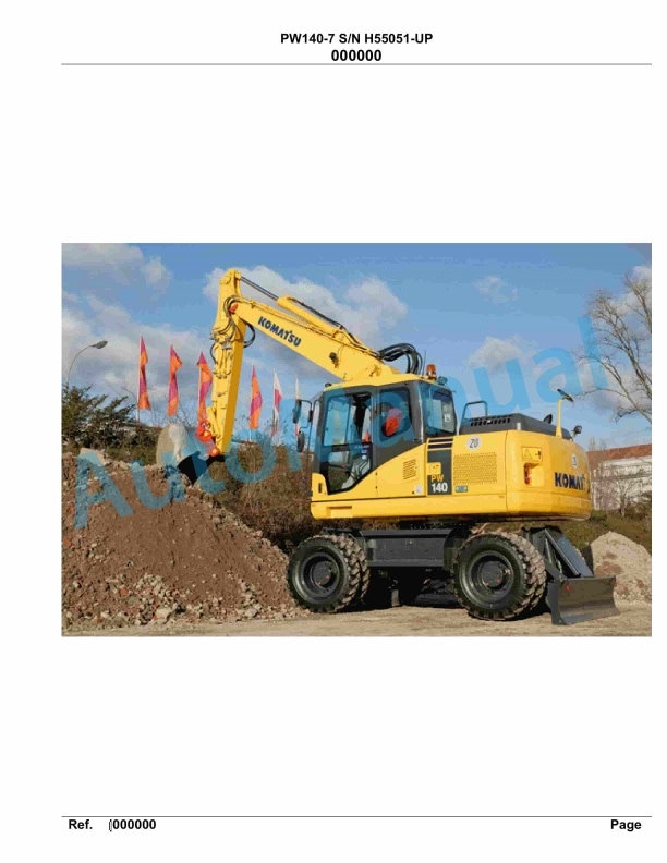 Komatsu PW140-7 Hydraulic Excavator Parts Manual SAA4D1CH