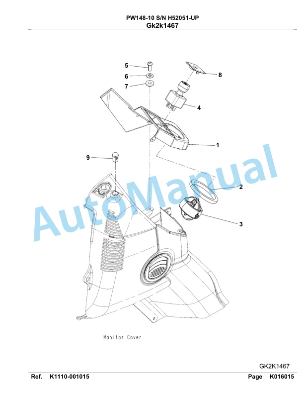 Komatsu PW148-10 Hydraulic Excavator Parts Manual H52051-UP-3