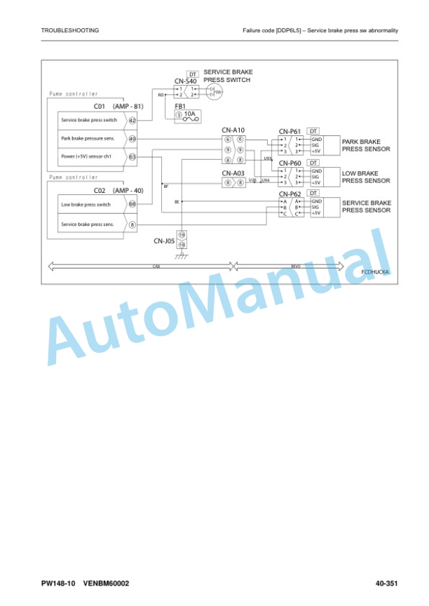 Komatsu PW148-10 Wheel Excavator Shop Manual VENBM60002-4