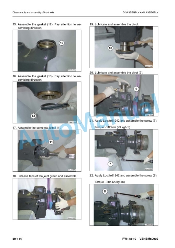 Komatsu PW148-10 Wheel Excavator Shop Manual VENBM60002-5