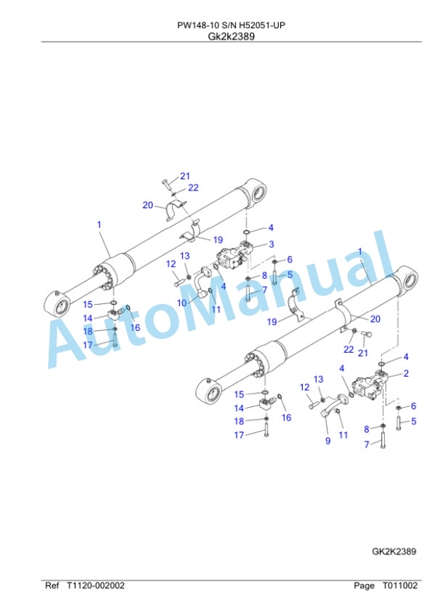 Komatsu PW148-10 Wheeled Excavator Parts Manual PC0000766H-5