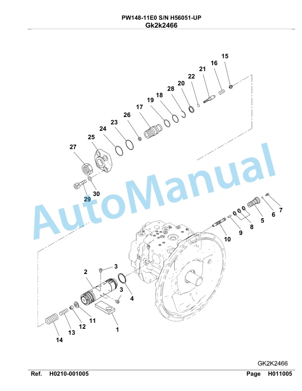 Komatsu PW148-11E0 Hydraulic Excavator Parts Manual PW00012H-2