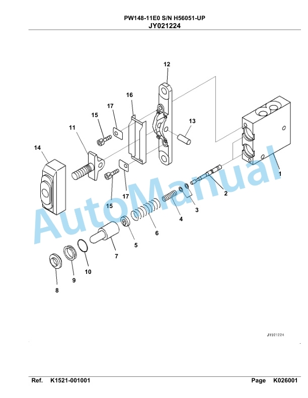 Komatsu PW148-11E0 Hydraulic Excavator Parts Manual PW00012H-3