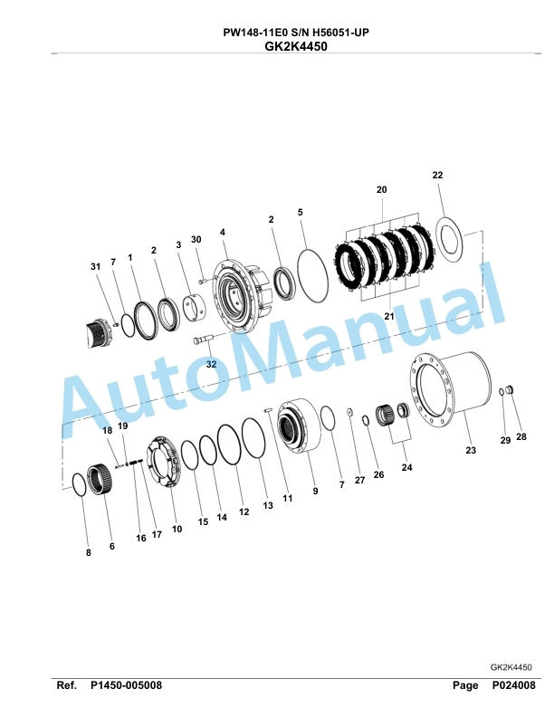 Komatsu PW148-11E0 Hydraulic Excavator Parts Manual PW00012H-4
