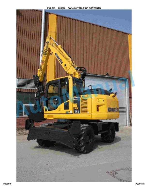 Komatsu PW148-8 Hydraulic Excavator Parts Manual H50051-UP