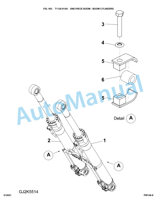 Komatsu PW148-8 Hydraulic Excavator Parts Manual H50051-UP-4