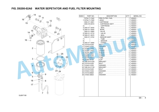 Komatsu PW148-8 Wheeled Excavator Parts Manual VZPB197200-2