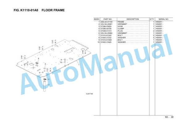 Komatsu PW148-8 Wheeled Excavator Parts Manual VZPB197200-3