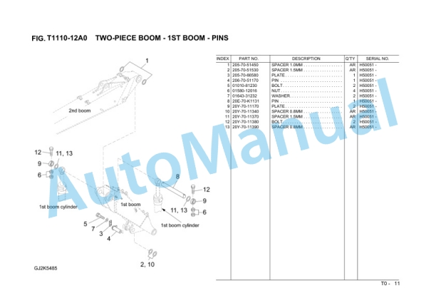 Komatsu PW148-8 Wheeled Excavator Parts Manual VZPB197200-4