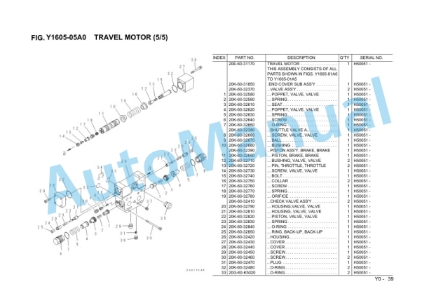 Komatsu PW148-8 Wheeled Excavator Parts Manual VZPB197200-5