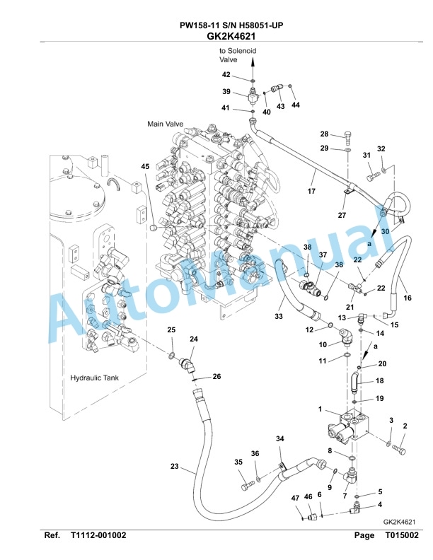 Komatsu PW158-11 Hydraulic Excavator Parts Manual PW00005H-5