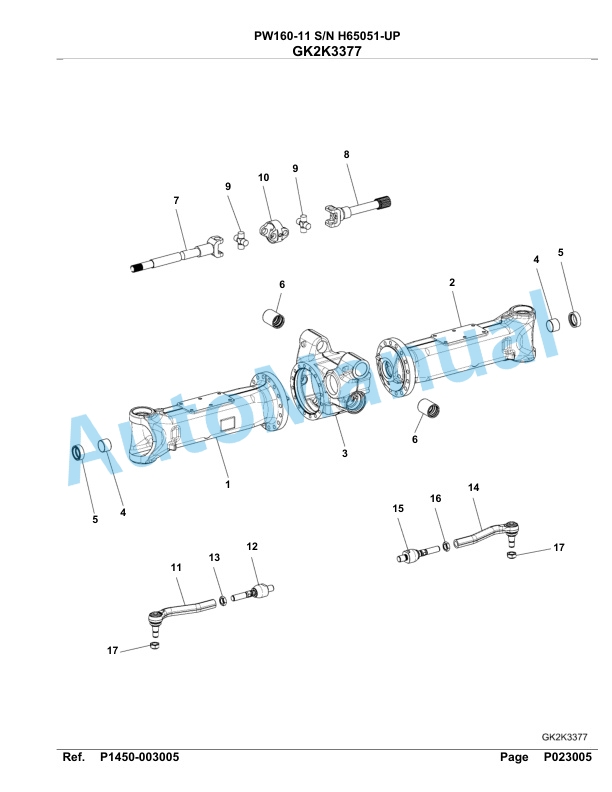 Komatsu PW160-11 Hydraulic Excavator Parts Manual PW00007H-4