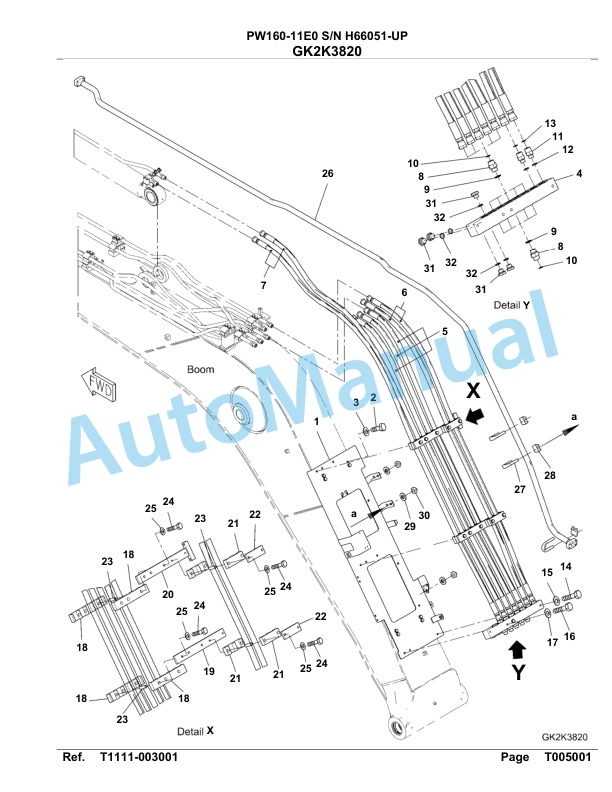 Komatsu PW160-11E0 Hydraulic Excavator Parts Manual PW00014H-5
