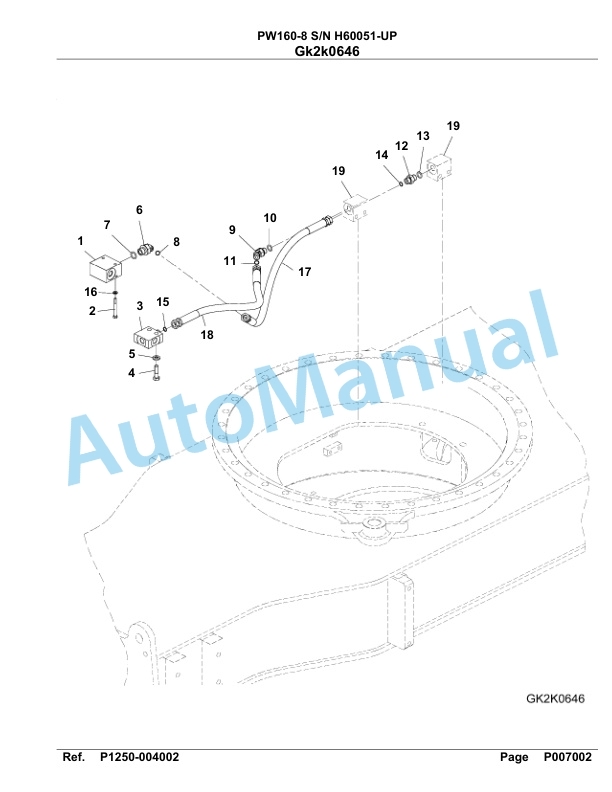 Komatsu PW160-8 Hydraulic Excavator Parts Manual SAA4D1CH-4