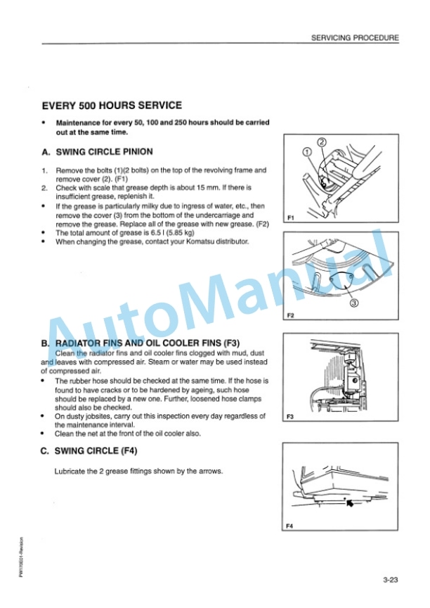 Komatsu PW170-5K Wheeled Excavator Operation and Maintenance Manual EEAM000102-5