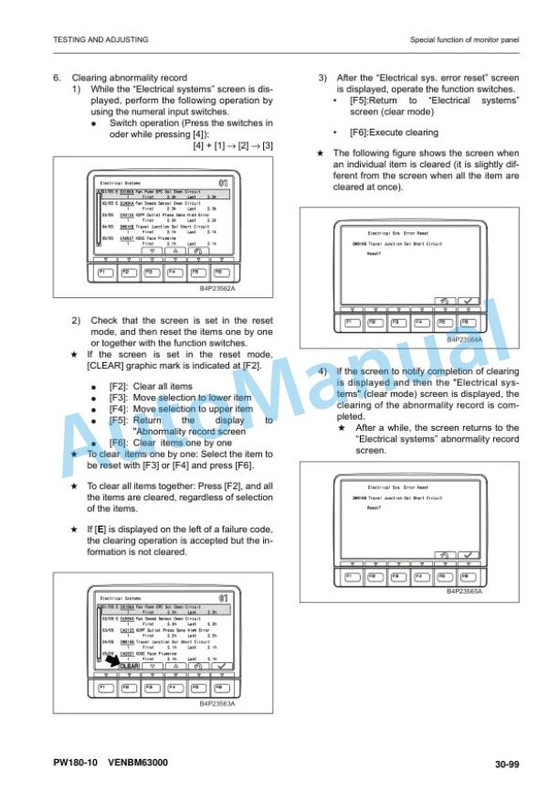 Komatsu PW180-10 Wheeled Excavator Shop Manual VENBM63000-3