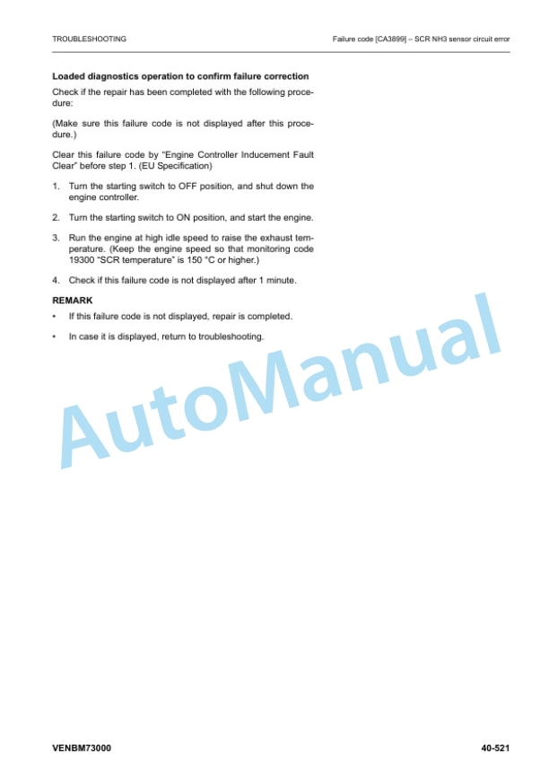 Komatsu PW180-11 Troubleshooting Manual VENBM73000-4