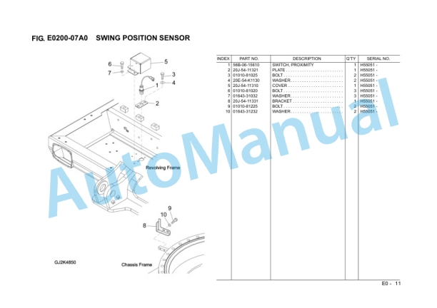 Komatsu PW180-7E0 Wheeled Excavator Parts Manual VZPB194002-2