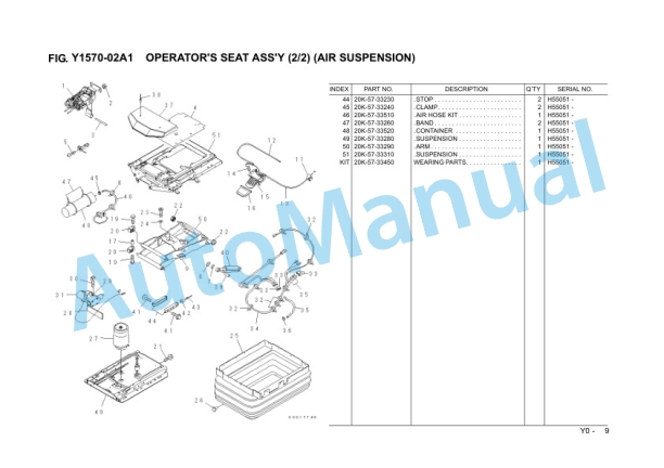Komatsu PW180-7E0 Wheeled Excavator Parts Manual VZPB194002-5