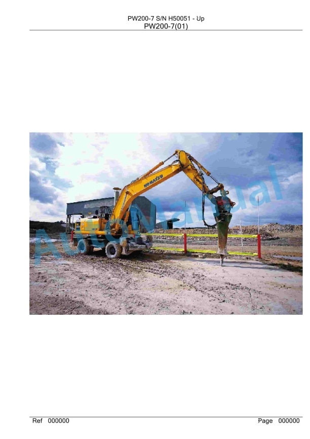 Komatsu PW200-7 Wheeled Excavator Parts Manual H50051