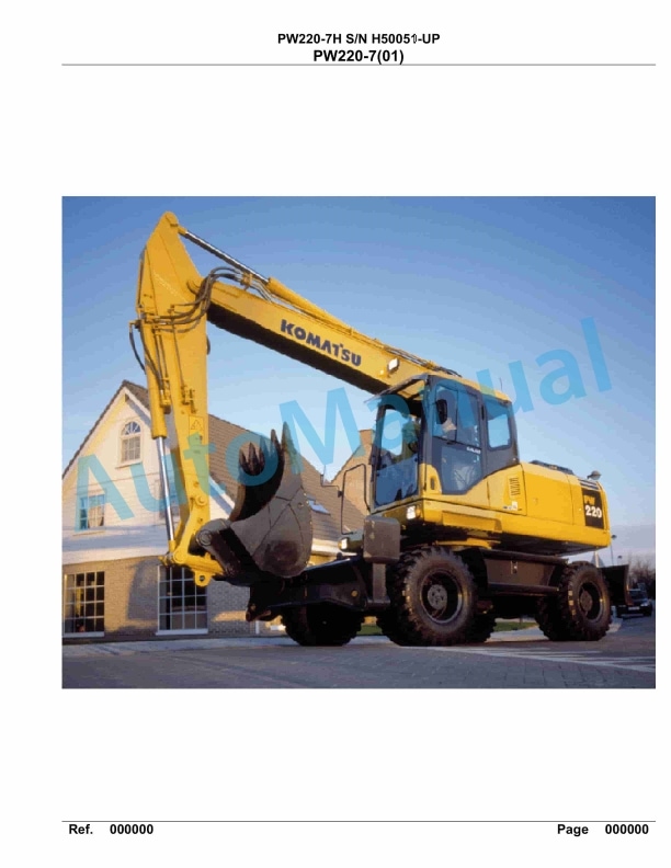 Komatsu PW220-7H Hydraulic Excavator Parts Manual H50051-UP