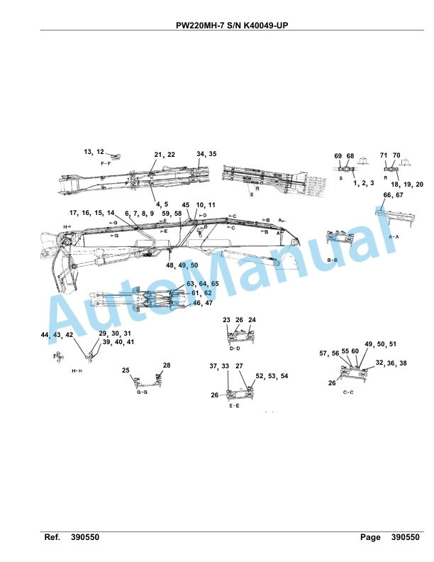 Komatsu PW220MH-7 Hydraulic Excavator Parts Manual K40049-up-3