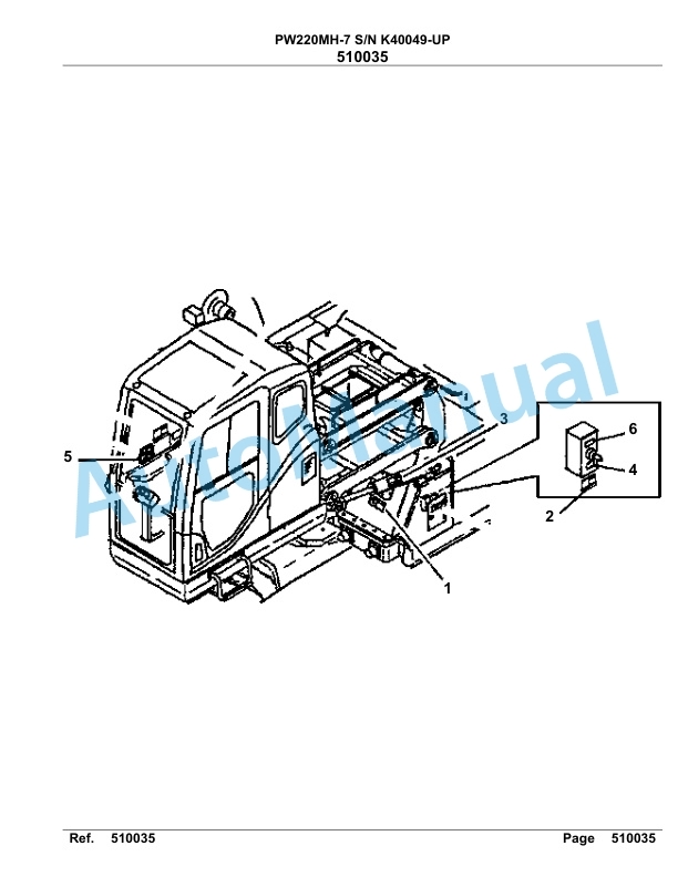 Komatsu PW220MH-7 Hydraulic Excavator Parts Manual K40049-up-5