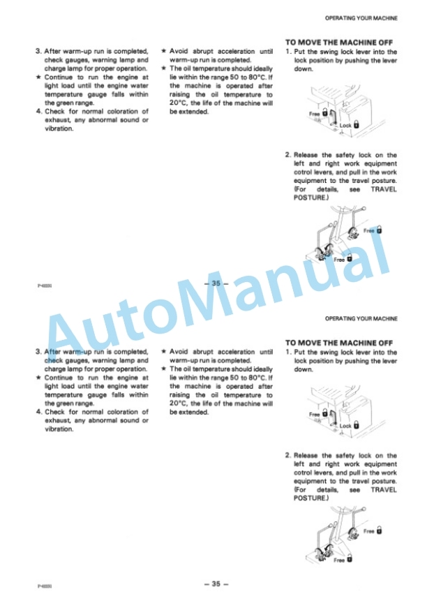 Komatsu PW30-1 Hydraulic Excavator Operation and Maintenance Manual SEAM021F0100-3
