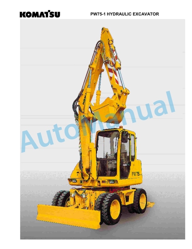 Komatsu PW75-1 Hydraulic Excavator Parts Manual 0000001-UP
