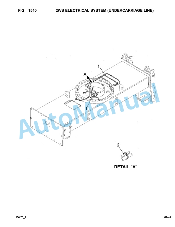 Komatsu PW75-1 Hydraulic Excavator Parts Manual 0000001-UP-2