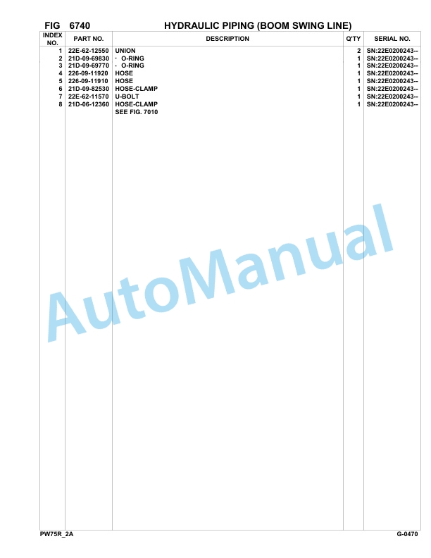 Komatsu PW75R-2 Hydraulic Excavator Parts Manual 22E0200243-up-5