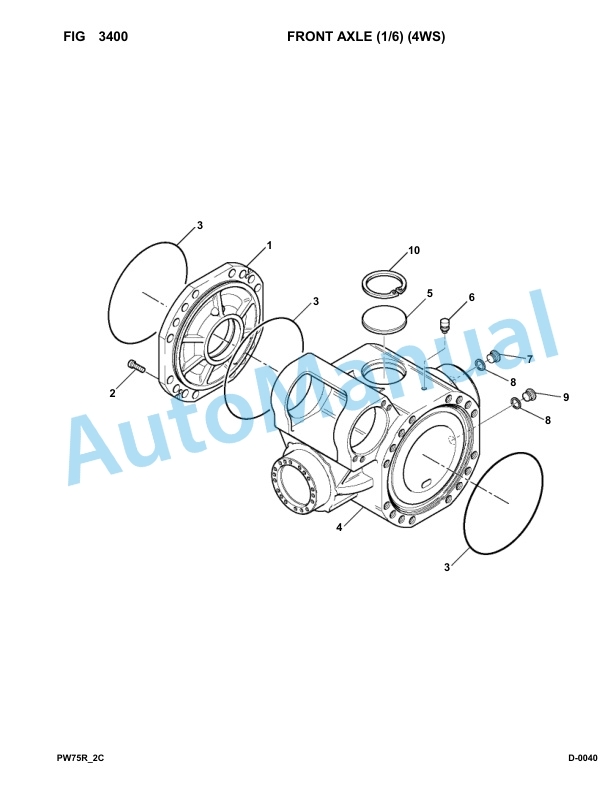 Komatsu PW75R-2 Hydraulic Excavator Parts Manual 22E0210020-up-2