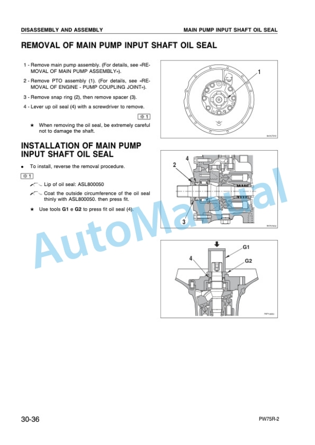 Komatsu PW75R-2 Hydraulic Excavator Shop Manual WEBM001600-4
