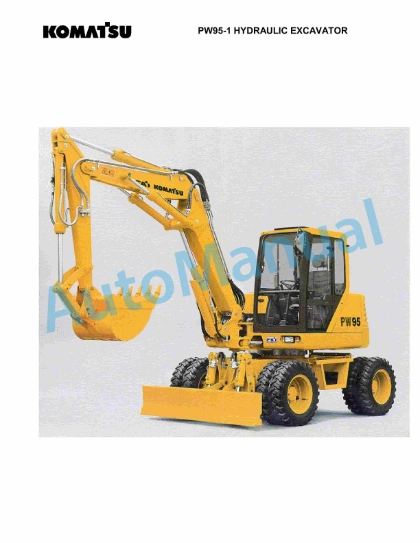 Komatsu PW95-1 Hydraulic Excavator Parts Manual 0005747-UP
