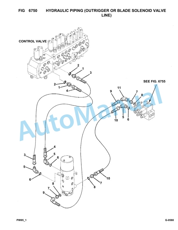Komatsu PW95-1 Hydraulic Excavator Parts Manual 0005747-UP-5