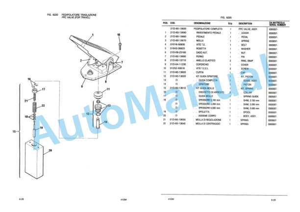 Komatsu PW95-1 Hydraulic Excavator Parts Manual WEPBPW9500-4