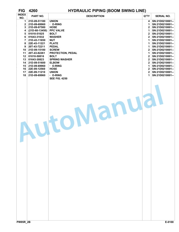 Komatsu PW95R-2 Hydraulic Excavator Parts Manual 21D0210001-up-3