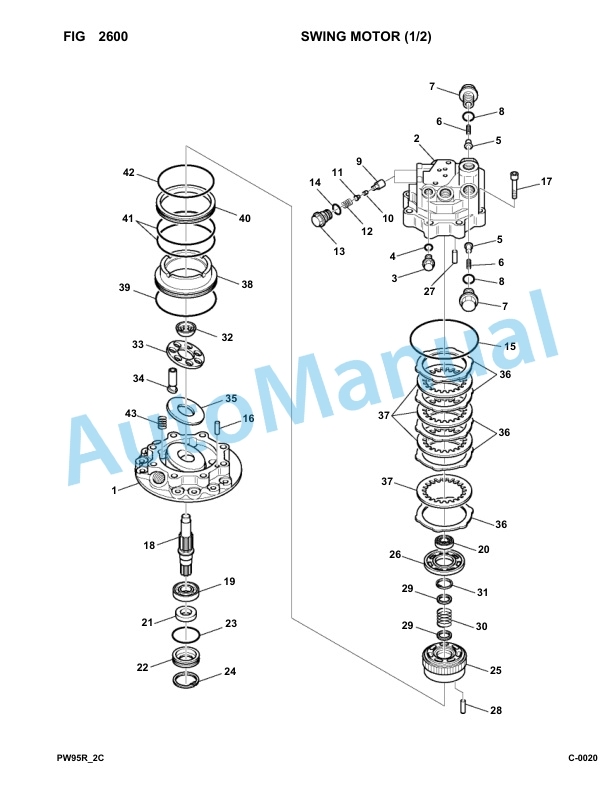 Komatsu PW95R-2 Hydraulic Excavator Parts Manual 21D0220001-up-2