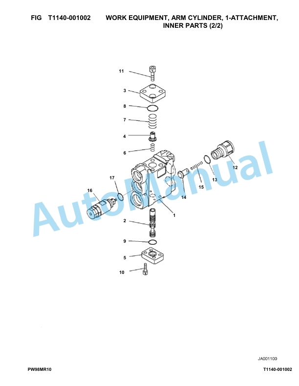 Komatsu PW98MR-10 Hydraulic Excavator Parts Manual F00003-UP-5