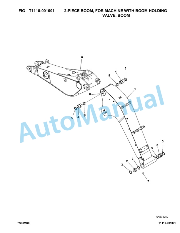 Komatsu PW98MR-8 Hydraulic Excavator Parts Manual F80003-UP-5