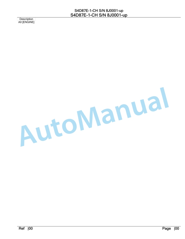 Komatsu S4D87E-1-CH Engine Parts Manual