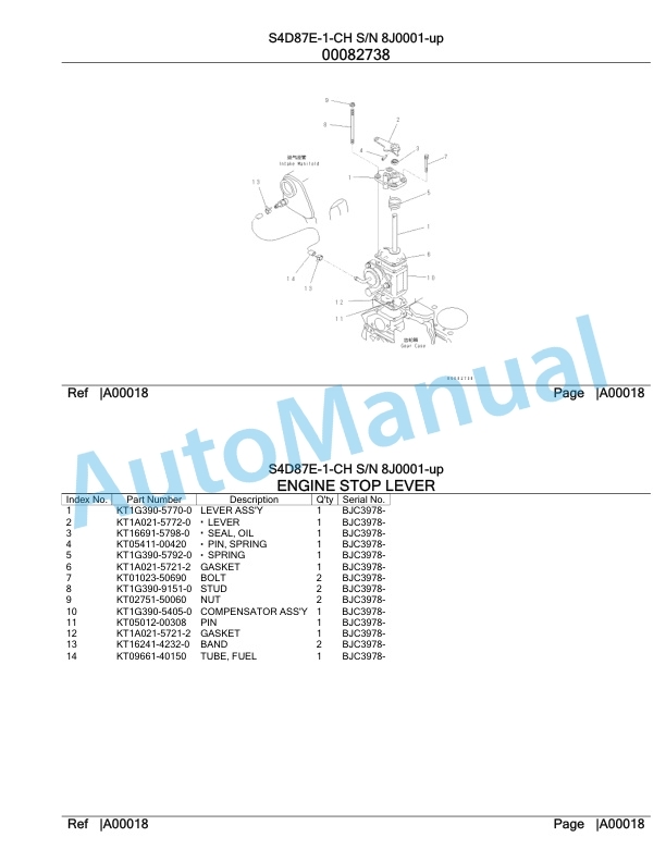 Komatsu S4D87E-1-CH Engine Parts Manual-3